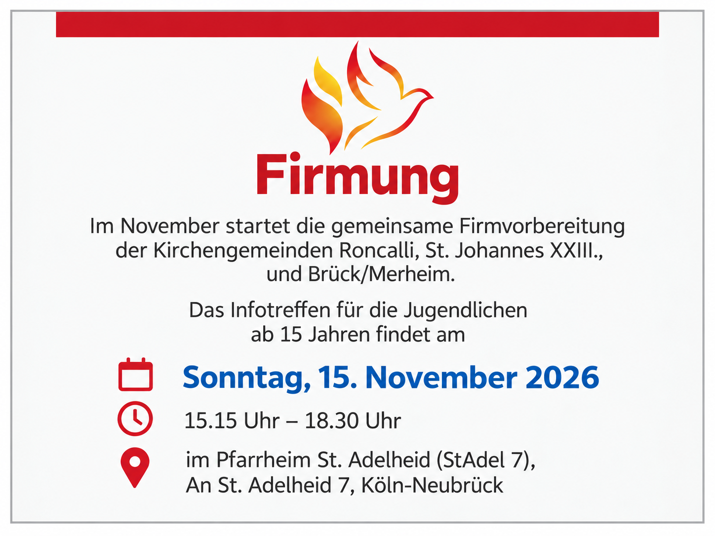 Firmung – Informationsabend 2026