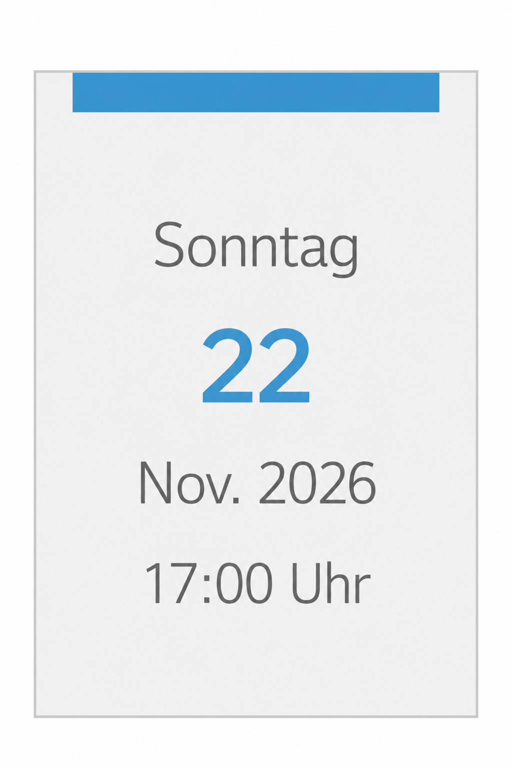 Kalenderkarte_ Sonntag, 22. November 2026