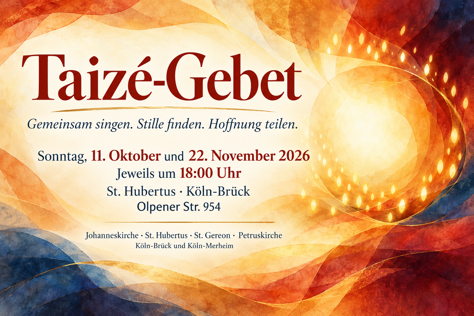Taizé-Gebet voller Licht und Hoffnung